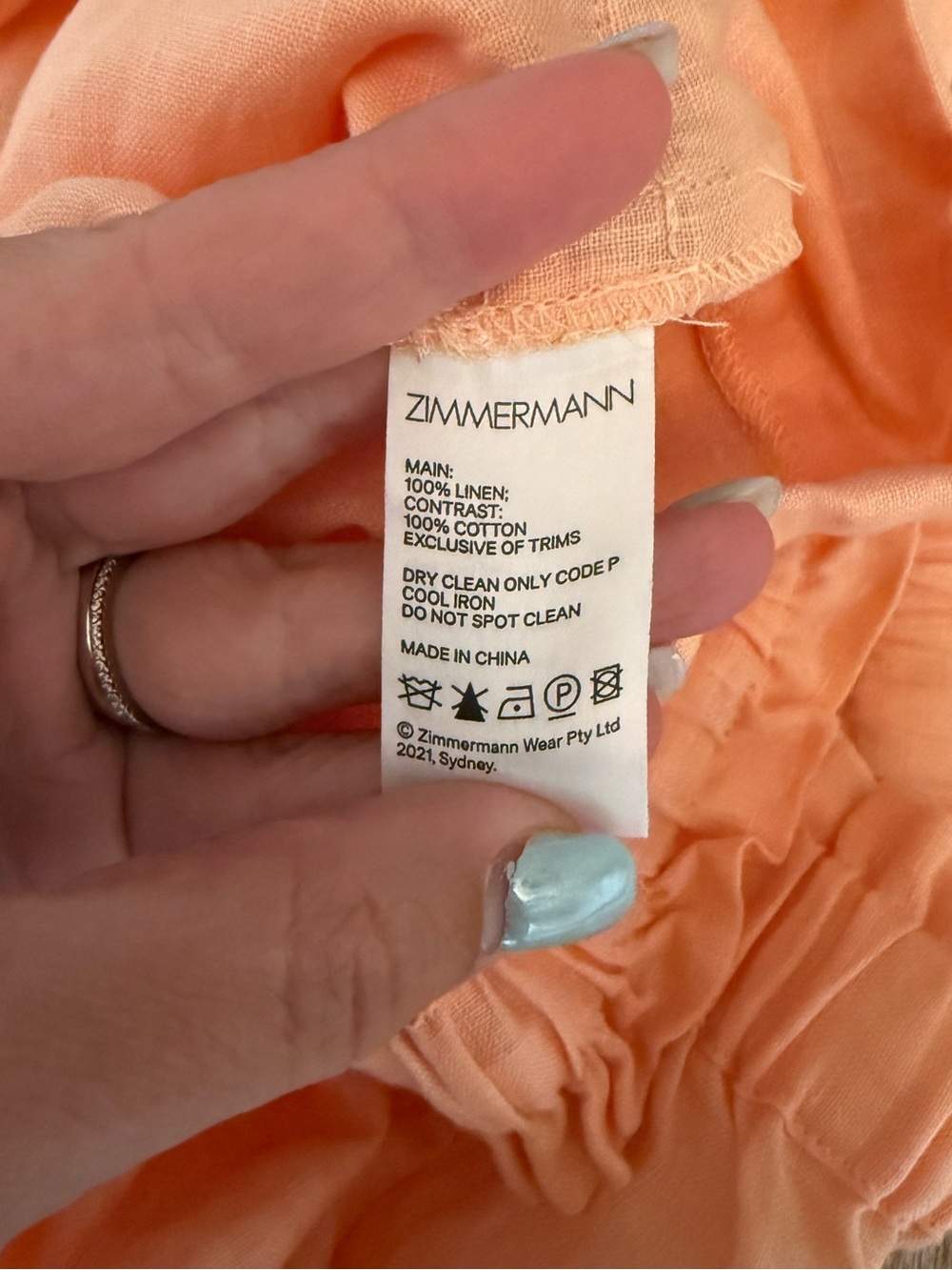 Zimmermann kids paper bag shorts orange peach linen new with tags size 8 - Picture 5 of 5